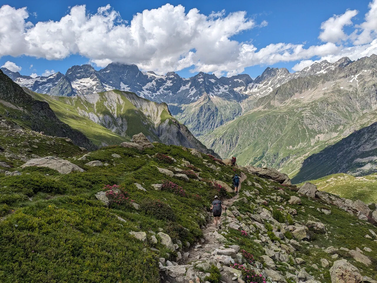 The refuge is still a long walk ahead