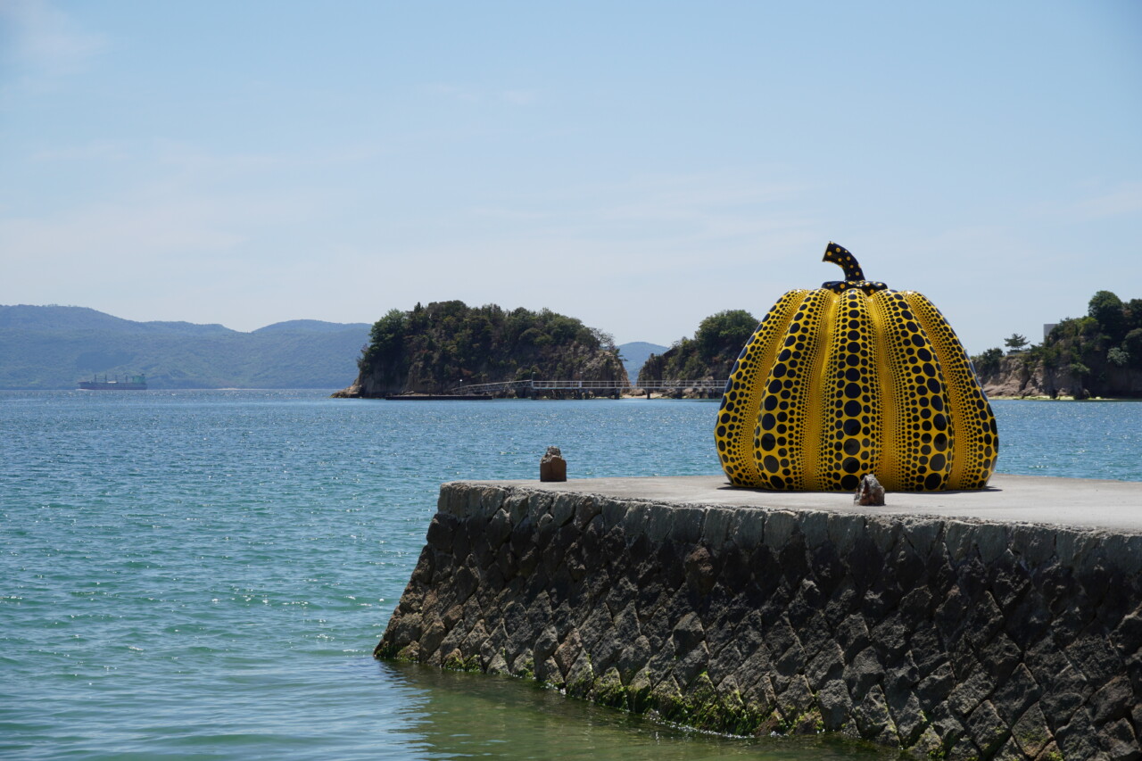 The Seto inland sea as a backdrop